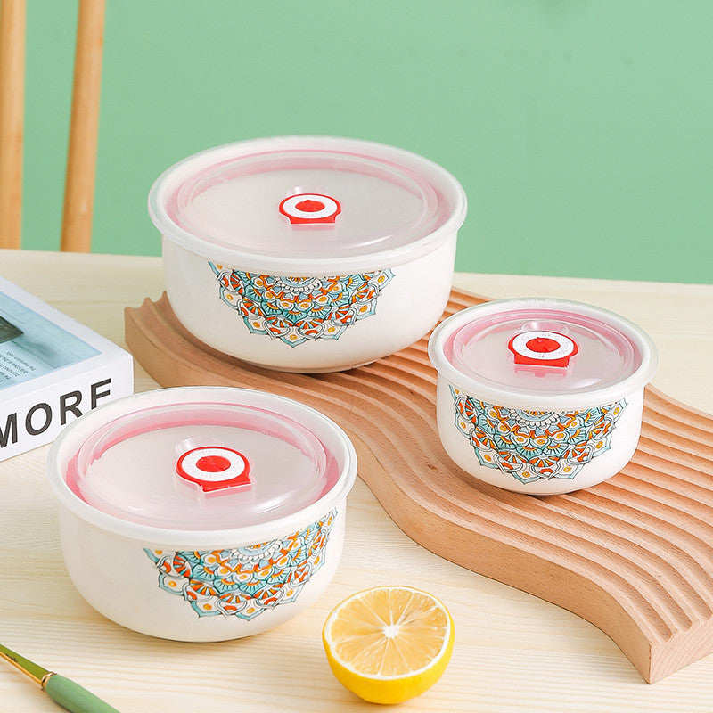 ANJU アンジュ Bohemian Bowl Container Ceramic Bowl Set Bowl With Lid Food Storage Container Giftbox Raya Doorgift Mangkuk