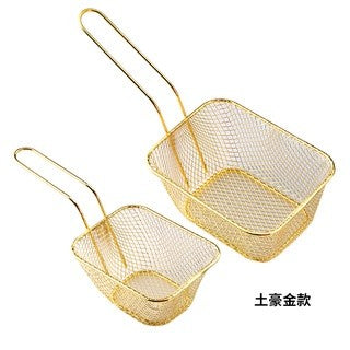 ANJU アンジュ Stainless steel Fried basket chicken nuggets French fries home with square basket snacks 油炸食物网筛篮