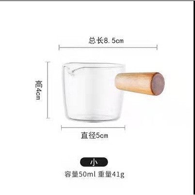(Ready Stock)Coffee Espresso Shot Glass Double Mouthed Heat Resistance with Measuring Line 30ml 60ml 75ml