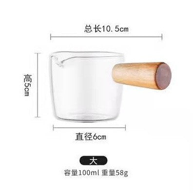 (Ready Stock)Coffee Espresso Shot Glass Double Mouthed Heat Resistance with Measuring Line 30ml 60ml 75ml