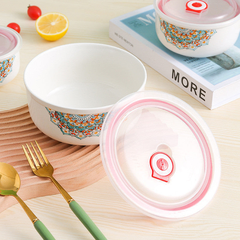 ANJU アンジュ Bohemian Bowl Container Ceramic Bowl Set Bowl With Lid Food Storage Container Giftbox Raya Doorgift Mangkuk