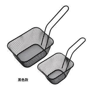 ANJU アンジュ Stainless steel Fried basket chicken nuggets French fries home with square basket snacks 油炸食物网筛篮