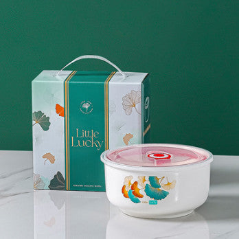 ANJU アンジュ Bohemian Bowl Container Ceramic Bowl Set Bowl With Lid Food Storage Container Giftbox Raya Doorgift Mangkuk