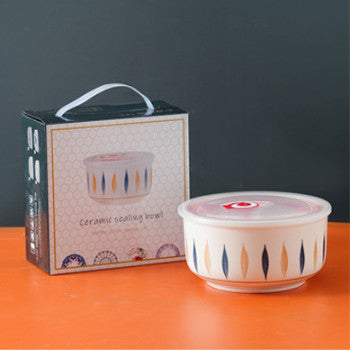 ANJU アンジュ Bohemian Bowl Container Ceramic Bowl Set Bowl With Lid Food Storage Container Giftbox Raya Doorgift Mangkuk