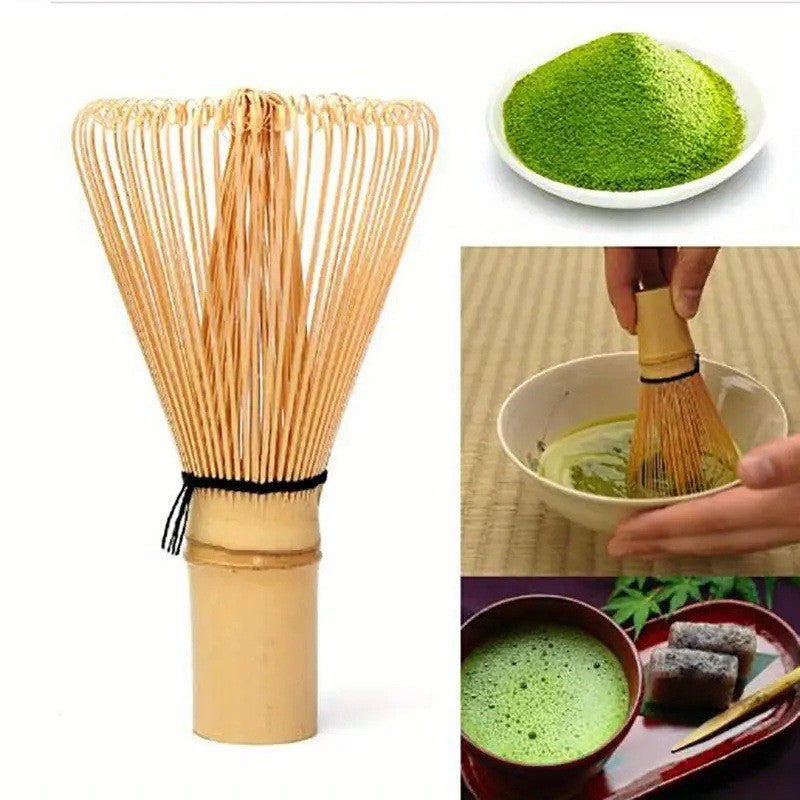 1PC Bamboo Chasen Japanese Matcha Whisk Brush Tool For Green Tea Powder