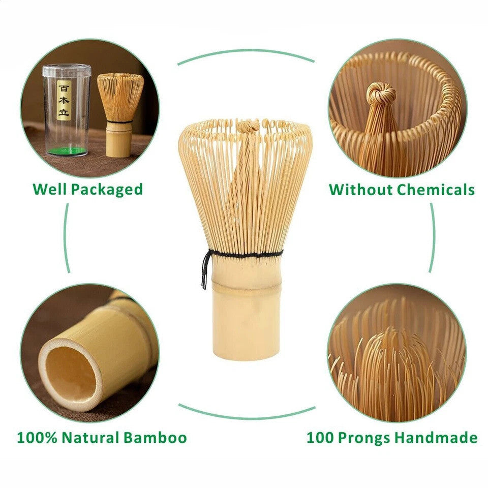 1PC Bamboo Chasen Japanese Matcha Whisk Brush Tool For Green Tea Powder