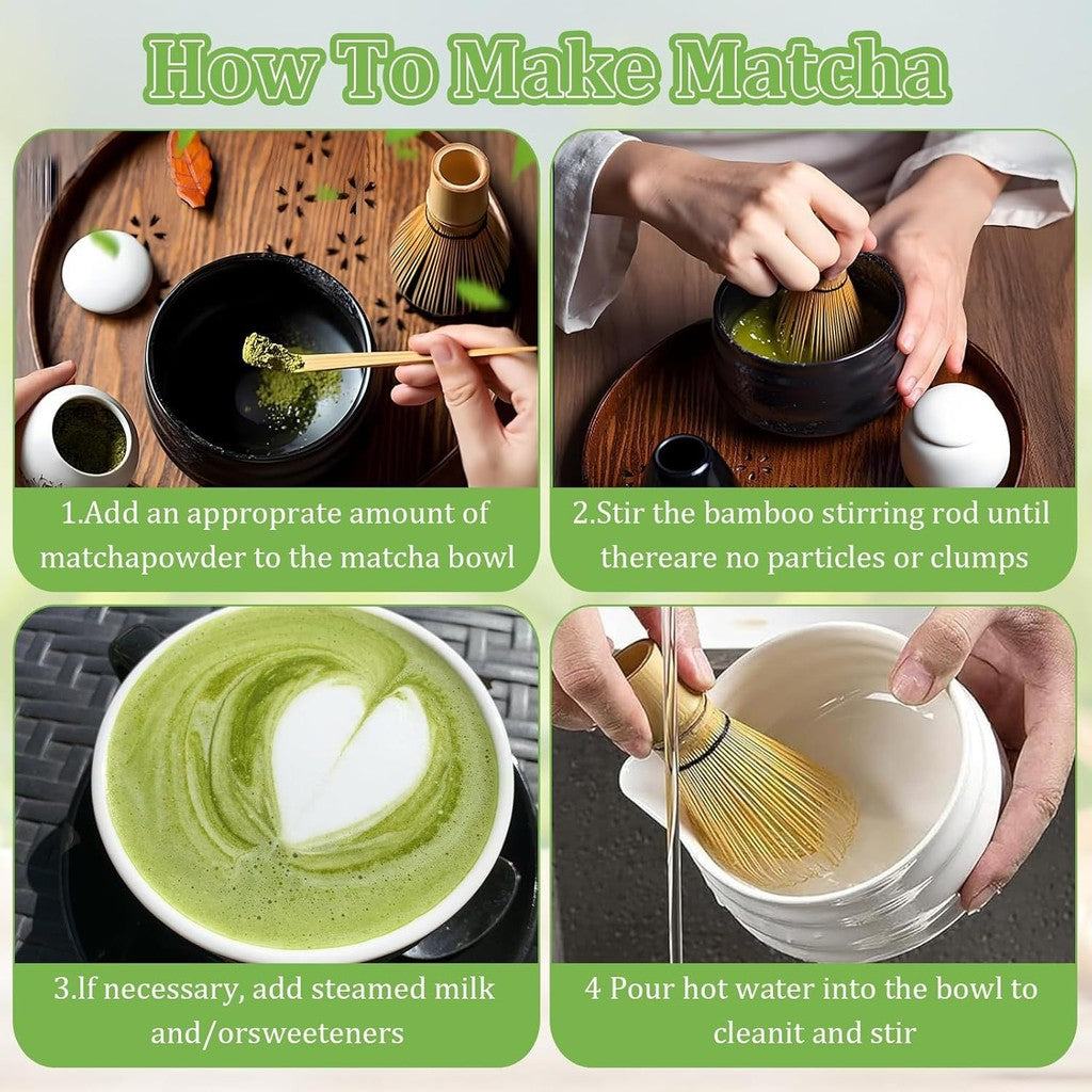 1PC Bamboo Chasen Japanese Matcha Whisk Brush Tool For Green Tea Powder