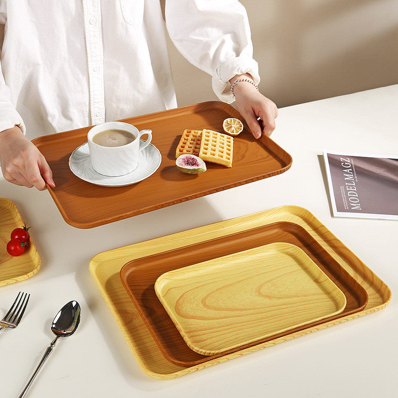 Thicken Bamboo Serving Food Tray Tea Tray Wooden Tray Zen Decoration Japanese Style Tray Fruit Platters Dinner Plate木质托盘