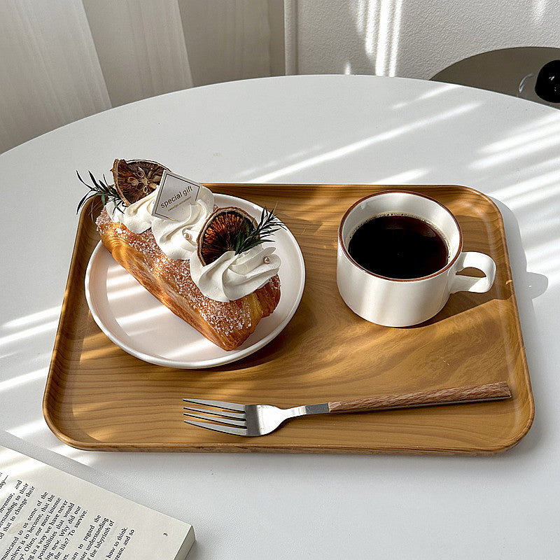 Thicken Bamboo Serving Food Tray Tea Tray Wooden Tray Zen Decoration Japanese Style Tray Fruit Platters Dinner Plate木质托盘