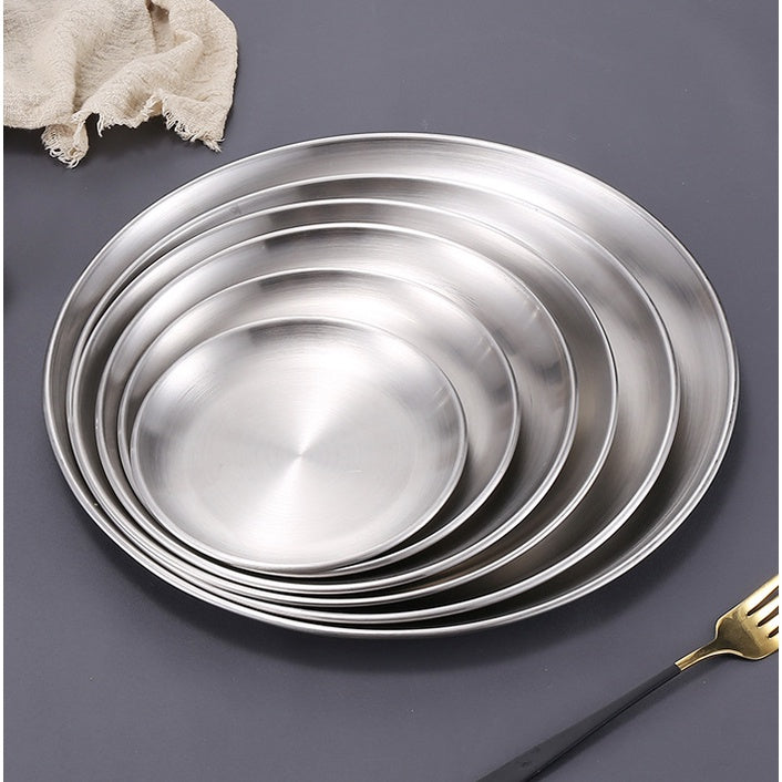 Stainless Steel Dining Serving Plates