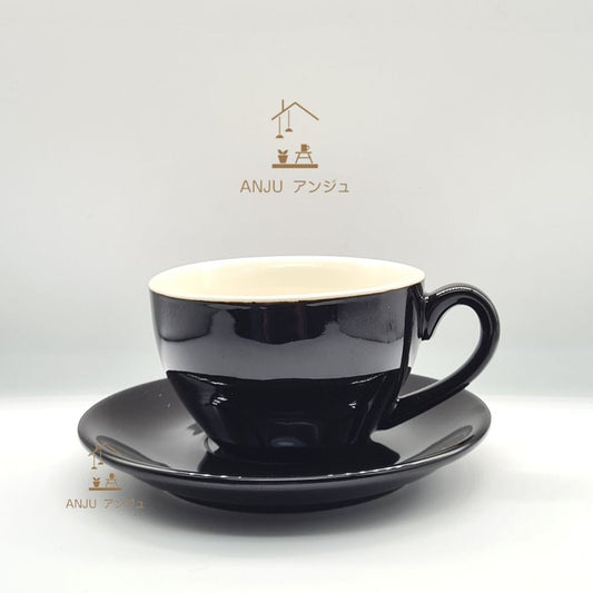 【220/250ml】Bright/Matte Surface European Style Ceramic  Coffee Cup+Saucer 220/250ml