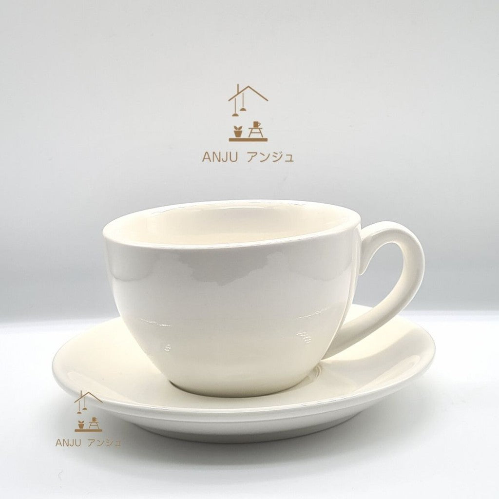 【220/250ml】Bright/Matte Surface European Style Ceramic  Coffee Cup+Saucer 220/250ml