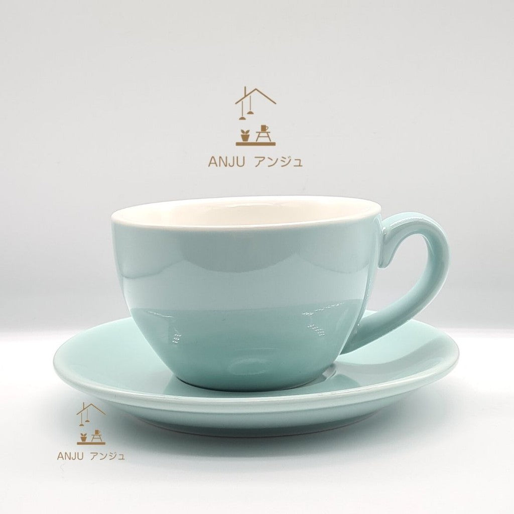 Rosa Black 300 ml Cappuccino Cup & Saucer - Barista Pro