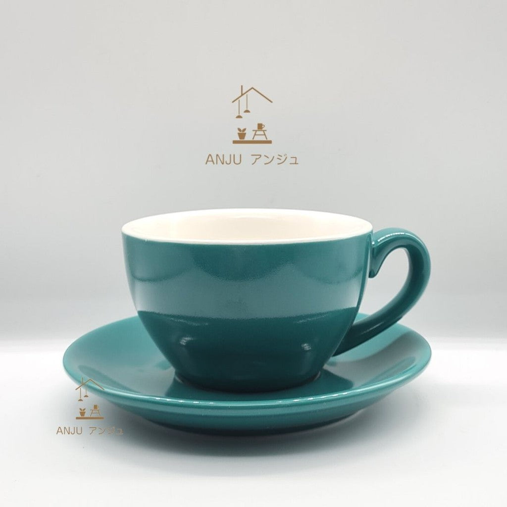 【220/250ml】Bright/Matte Surface European Style Ceramic  Coffee Cup+Saucer 220/250ml