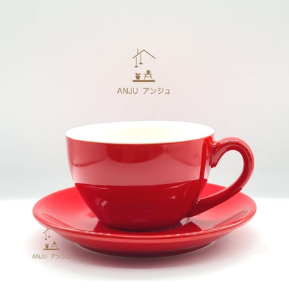 【220/250ml】Bright/Matte Surface European Style Ceramic  Coffee Cup+Saucer 220/250ml