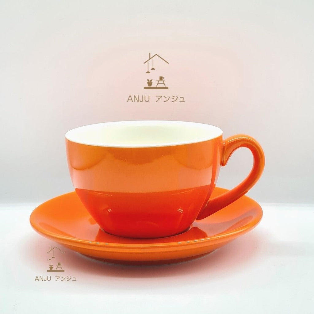 【220/250ml】Bright/Matte Surface European Style Ceramic  Coffee Cup+Saucer 220/250ml