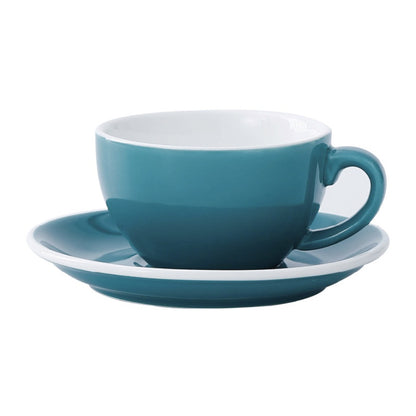 [ 300ML ]European Style Colourful Ceramic Barista Coffee Cup and Saucer -1 set