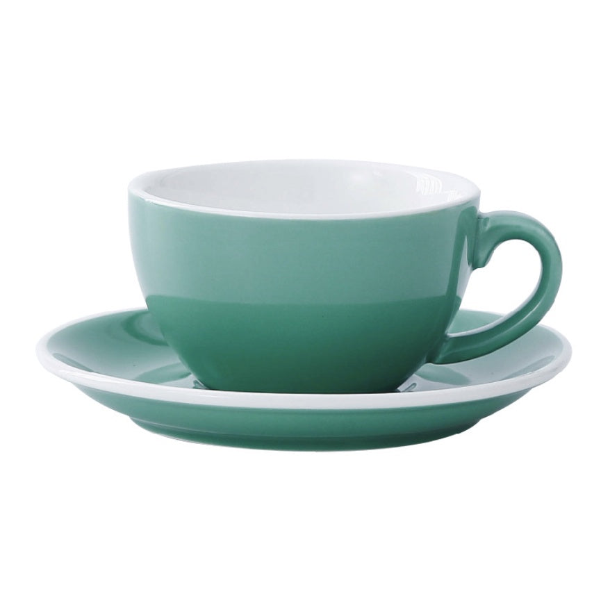 [ 300ML ]European Style Colourful Ceramic Barista Coffee Cup and Saucer -1 set