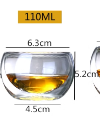 【50/80/100/150/250/350/450/600ml】Double Wall Glass