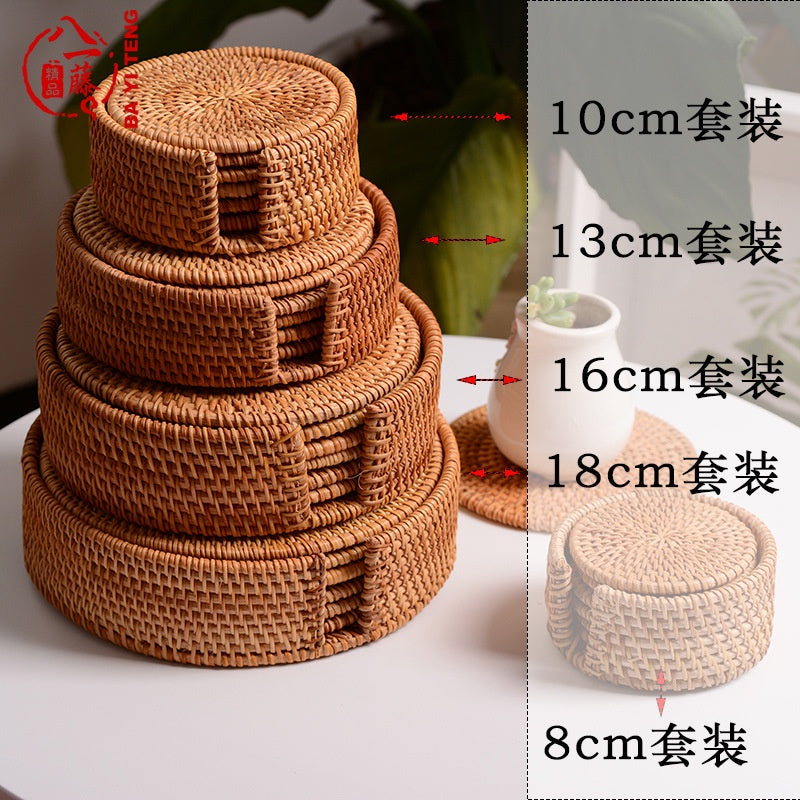 Rattan Heat Insulation Placemat / Coaster for Plate Dish Bowl Pan