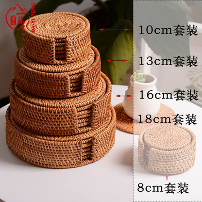 Rattan Heat Insulation Placemat / Coaster for Plate Dish Bowl Pan Cup Mug Glass