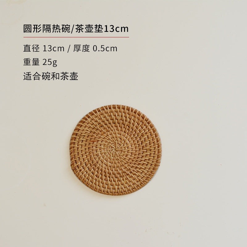 Rattan Heat Insulation Placemat / Coaster for Plate Dish Bowl Pan