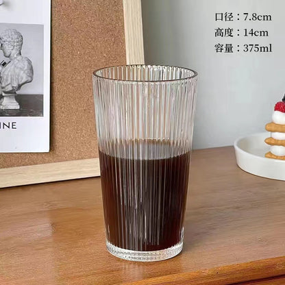 Vintage Stripe Line Glass Cup 竖纹杯