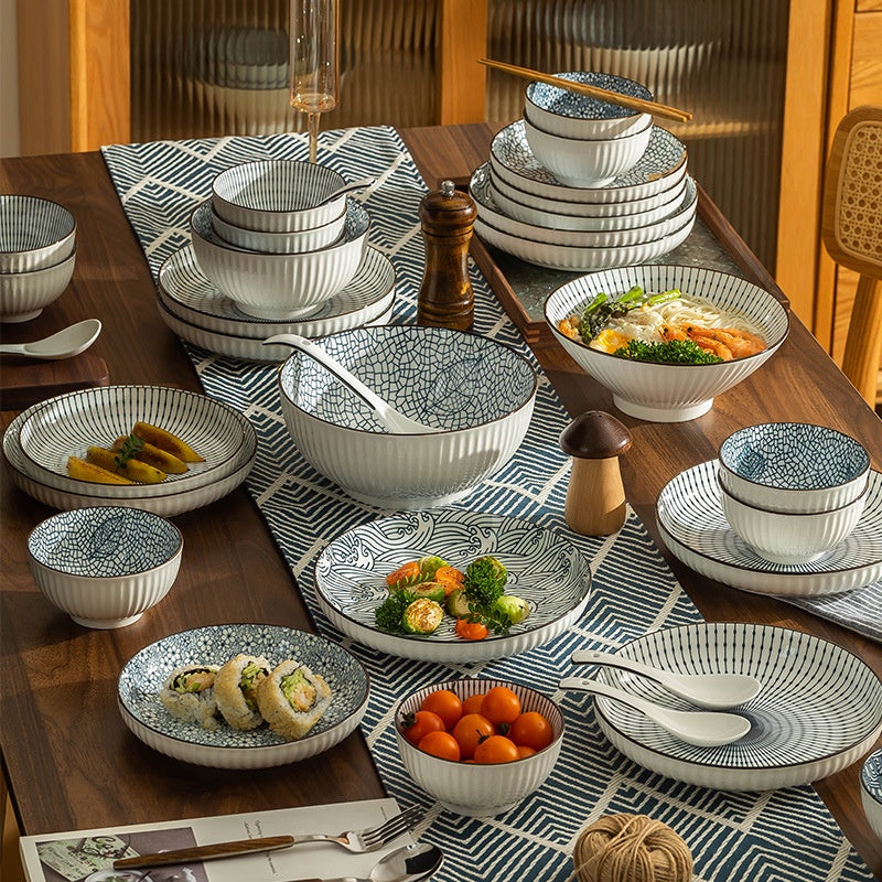 Wafu Japanese Style Premium Ceramic Dinnerware  Set