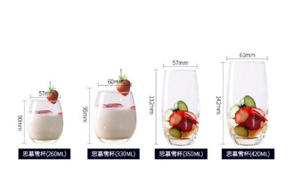 [READY STOCK] Ins Nordic Transparent Drink Glass Cup Soda Water Cup Ice Coffee Cup Juice Cup Whiskey Beer