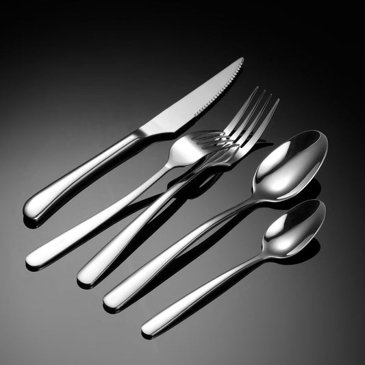 【Heavy】HOTEL Stainless Steel Cutlery Table Dinner Spoon Fork Steak Knife Dessert Soup Coffee Cake Tea Cutleries Sudu