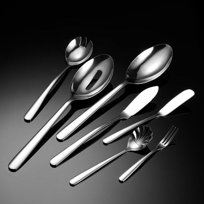 【Heavy】HOTEL Stainless Steel Cutlery Table Dinner Spoon Fork Steak Knife Dessert Soup Coffee Cake Tea Cutleries Sudu