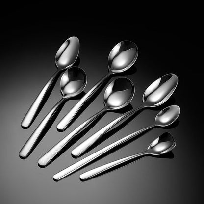 【Heavy】HOTEL Stainless Steel Cutlery Table Dinner Spoon Fork Steak Knife Dessert Soup Coffee Cake Tea Cutleries Sudu