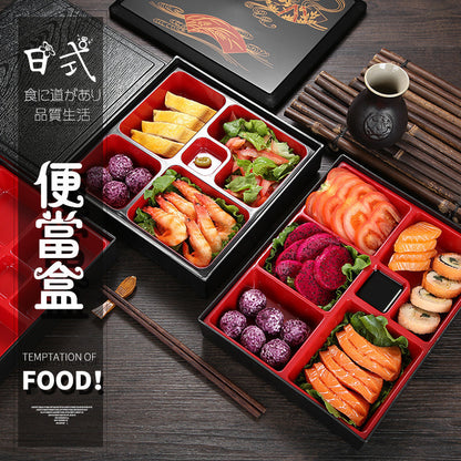 【Large】JAPANESE Bento Lunch Box 5 Compartment with Lid Food Storage Box Bento with Lid 日本5格便当饭盒