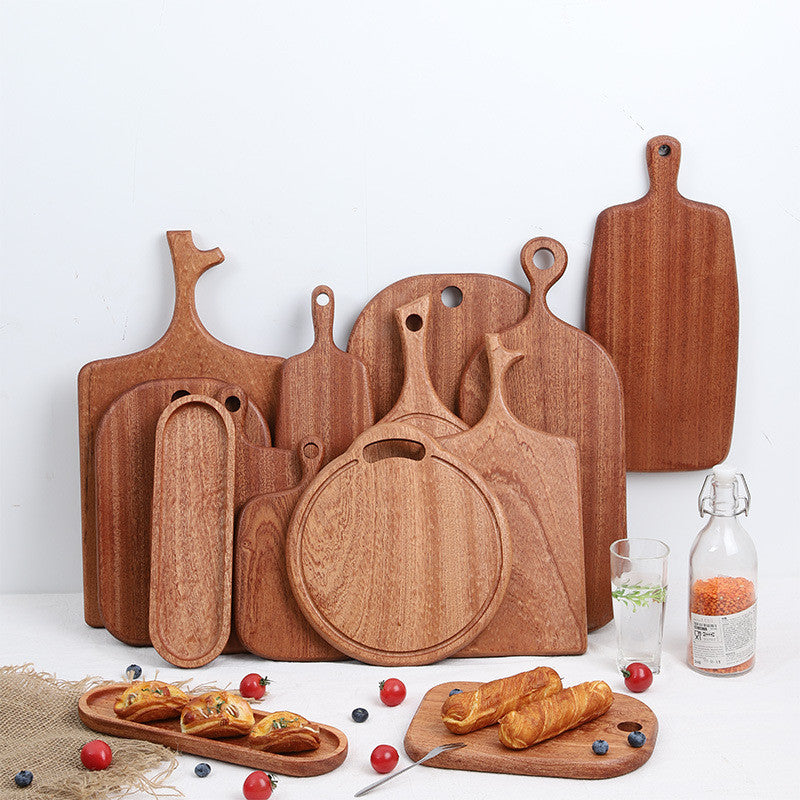 ANJU アンジュ Pizza Tray Acacia Wood Non-stick Round Rectangle Bread Plate Steak Plate Cutting Board Cheese Cutting Fruit