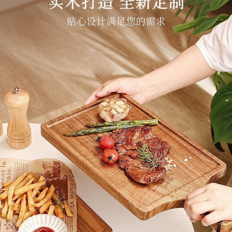 ANJU アンジュ Pizza Tray Acacia Wood Non-stick Round Rectangle Bread Plate Steak Plate Cutting Board Cheese Cutting Fruit