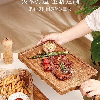 ANJU アンジュ Pizza Tray Acacia Wood Non-stick Round Rectangle Bread Plate Steak Plate Cutting Board Cheese Cutting Fruit