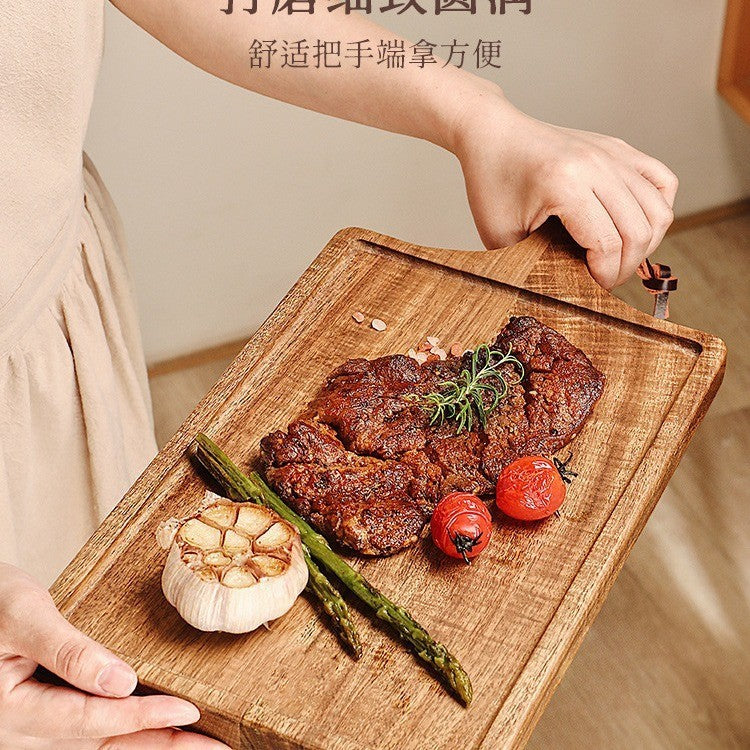 ANJU アンジュ Pizza Tray Acacia Wood Non-stick Round Rectangle Bread Plate Steak Plate Cutting Board Cheese Cutting Fruit