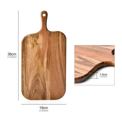 ANJU アンジュ Pizza Tray Acacia Wood Non-stick Round Rectangle Bread Plate Steak Plate Cutting Board Cheese Cutting Fruit