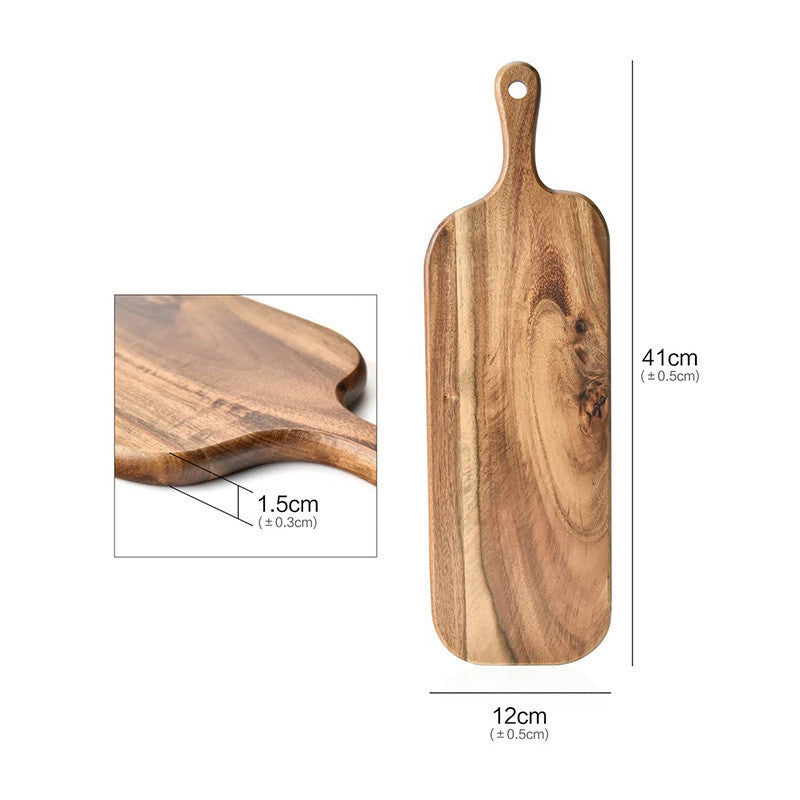 ANJU アンジュ Pizza Tray Acacia Wood Non-stick Round Rectangle Bread Plate Steak Plate Cutting Board Cheese Cutting Fruit