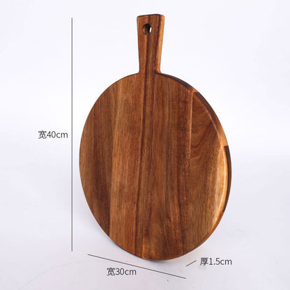 ANJU アンジュ Pizza Tray Acacia Wood Non-stick Round Rectangle Bread Plate Steak Plate Cutting Board Cheese Cutting Fruit