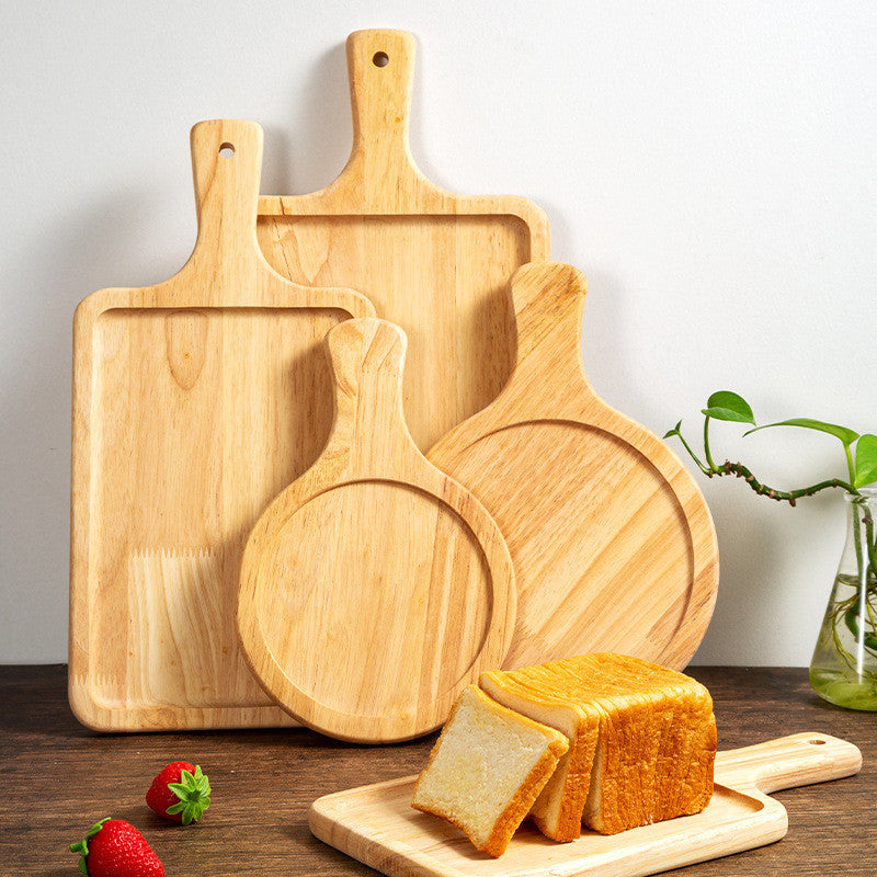 ANJU アンジュ Pizza Tray Solid Wood Non-stick Round Rectangle Bread Plate Steak Plate Cutting Board Cheese Cutting Fruit