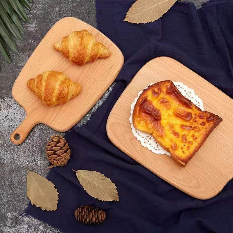 ANJU アンジュ Pizza Tray Solid Wood Non-stick Round Rectangle Bread Plate Steak Plate Cutting Board Cheese Cutting Fruit