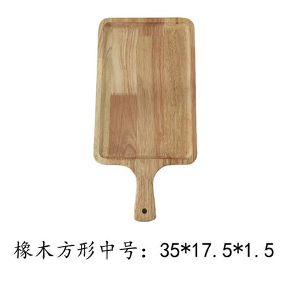 ANJU アンジュ Pizza Tray Solid Wood Non-stick Round Rectangle Bread Plate Steak Plate Cutting Board Cheese Cutting Fruit