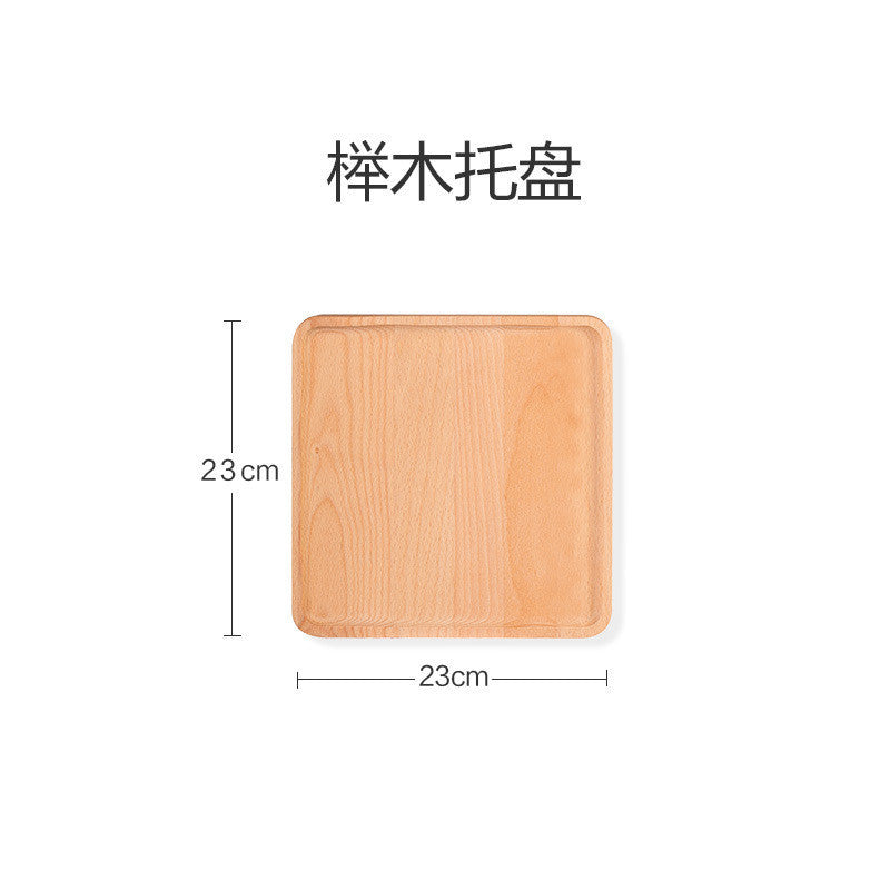 ANJU アンジュ Pizza Tray Solid Wood Non-stick Round Rectangle Bread Plate Steak Plate Cutting Board Cheese Cutting Fruit