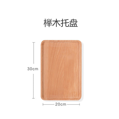 ANJU アンジュ Pizza Tray Solid Wood Non-stick Round Rectangle Bread Plate Steak Plate Cutting Board Cheese Cutting Fruit