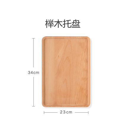 ANJU アンジュ Pizza Tray Solid Wood Non-stick Round Rectangle Bread Plate Steak Plate Cutting Board Cheese Cutting Fruit