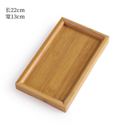 ANJU アンジュ Tray Rectangular Bamboo Handmade Serving Tray Home Decorative Tray Food Tray Coffee Tea Serving Tray Fruit