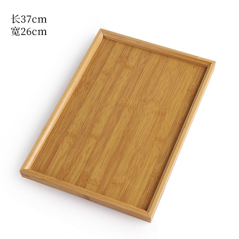 ANJU アンジュ Tray Rectangular Bamboo Handmade Serving Tray Home Decorative Tray Food Tray Coffee Tea Serving Tray Fruit