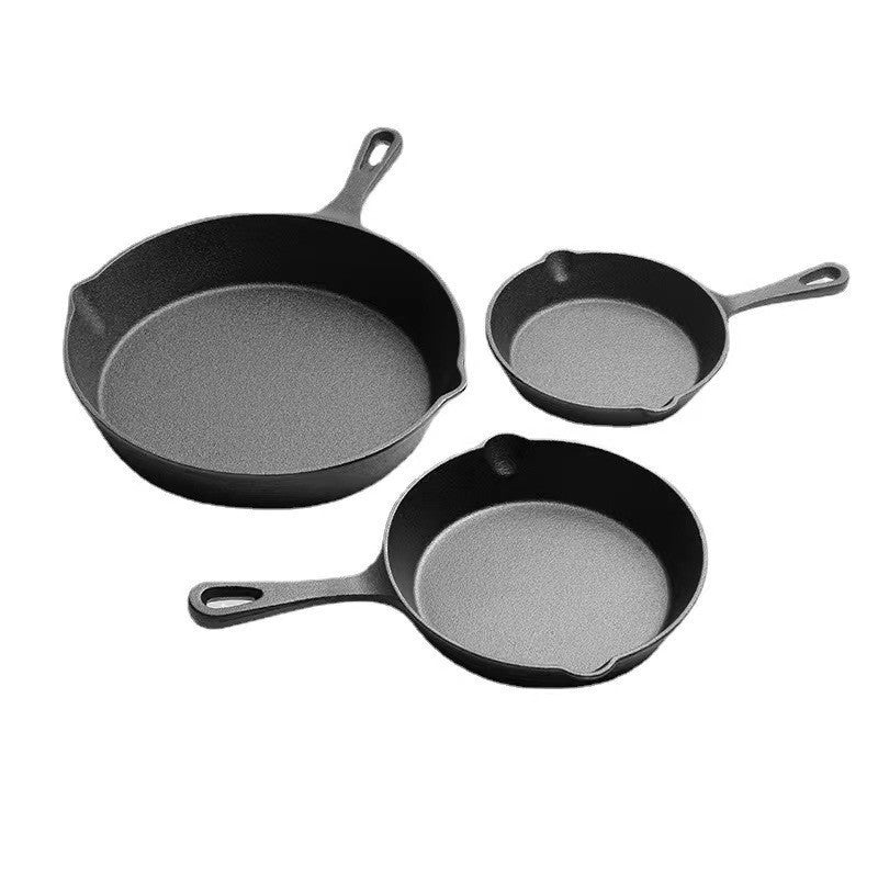 SPECIAL COMBO -16/20/26cm Pre-Seasoned Pure Cast Iron Skillet NonStick FryingPan Outdoor Camping Kuali 无涂层铸铁锅