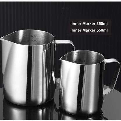 (Ready Stock)Coffee Espresso Milk Frothing Pitcher Jug Stainless Steel Teflon Rainbow 350ml |550ml| 600ml